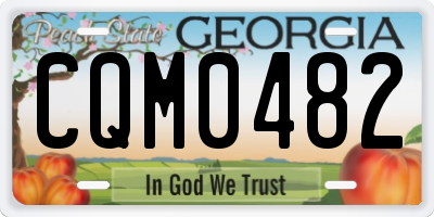 GA license plate CQM0482