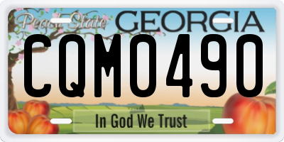 GA license plate CQM0490