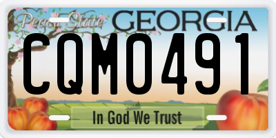 GA license plate CQM0491