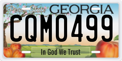 GA license plate CQM0499