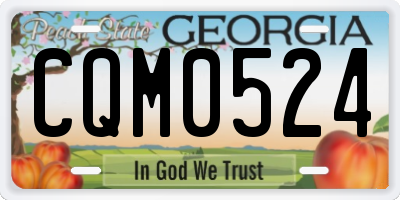 GA license plate CQM0524