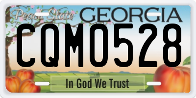 GA license plate CQM0528