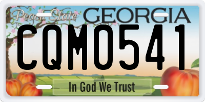 GA license plate CQM0541
