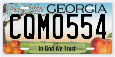 GA license plate CQM0554