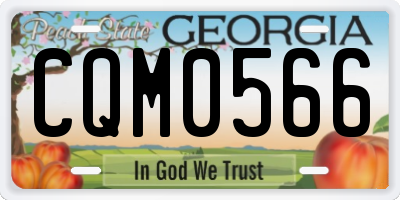 GA license plate CQM0566