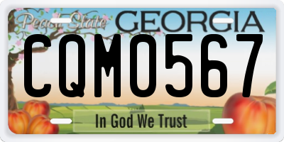 GA license plate CQM0567