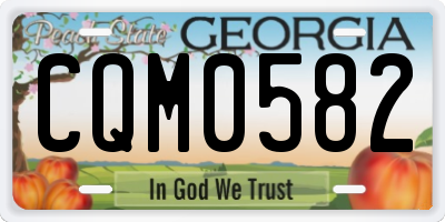 GA license plate CQM0582