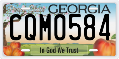 GA license plate CQM0584