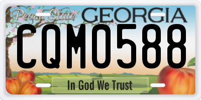 GA license plate CQM0588