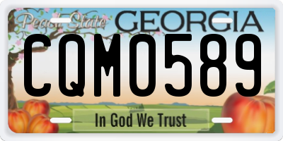 GA license plate CQM0589