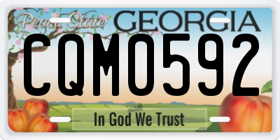 GA license plate CQM0592