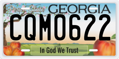 GA license plate CQM0622