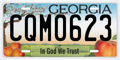 GA license plate CQM0623