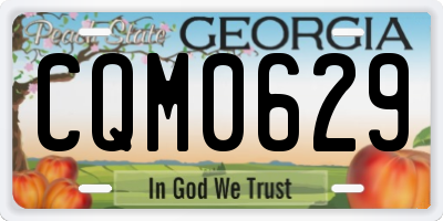 GA license plate CQM0629