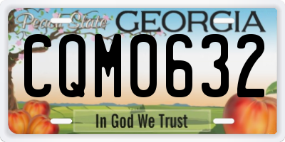 GA license plate CQM0632