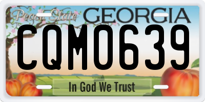 GA license plate CQM0639