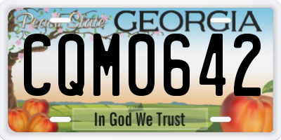 GA license plate CQM0642