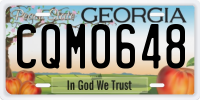 GA license plate CQM0648