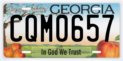 GA license plate CQM0657