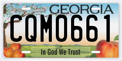 GA license plate CQM0661