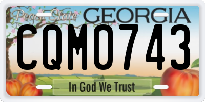 GA license plate CQM0743