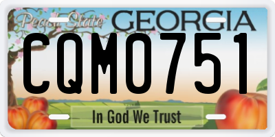 GA license plate CQM0751