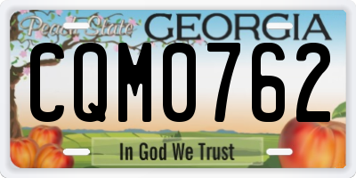 GA license plate CQM0762