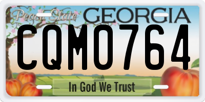 GA license plate CQM0764