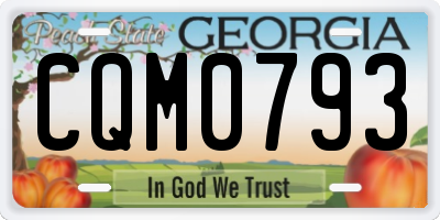 GA license plate CQM0793