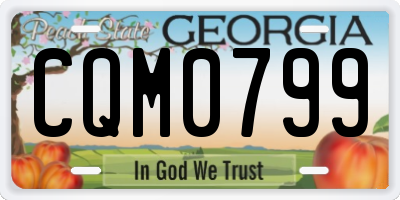 GA license plate CQM0799