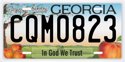 GA license plate CQM0823