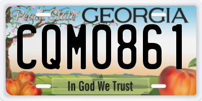GA license plate CQM0861