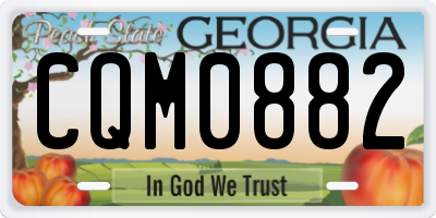 GA license plate CQM0882