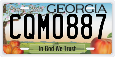 GA license plate CQM0887