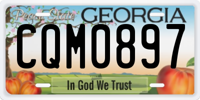GA license plate CQM0897
