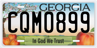 GA license plate CQM0899
