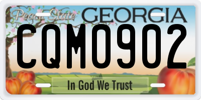 GA license plate CQM0902