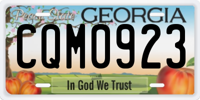 GA license plate CQM0923