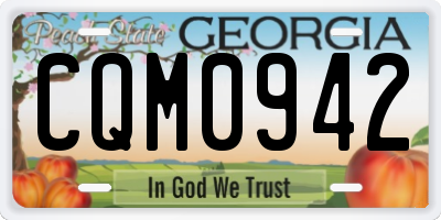 GA license plate CQM0942