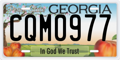 GA license plate CQM0977