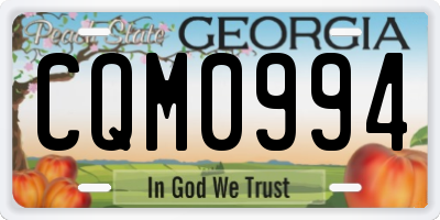 GA license plate CQM0994
