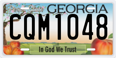 GA license plate CQM1048