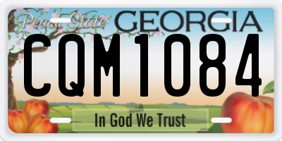 GA license plate CQM1084