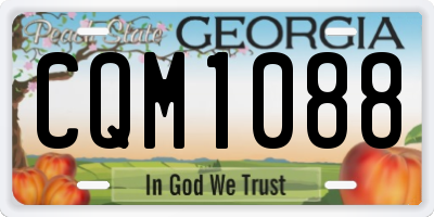 GA license plate CQM1088