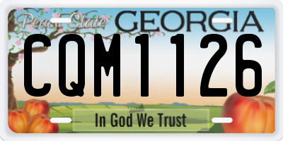 GA license plate CQM1126