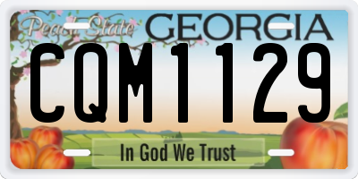GA license plate CQM1129
