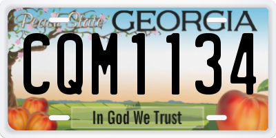 GA license plate CQM1134