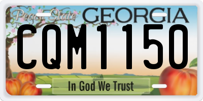 GA license plate CQM1150