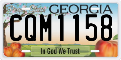 GA license plate CQM1158