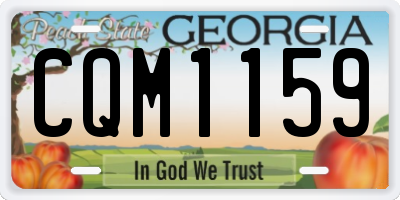 GA license plate CQM1159
